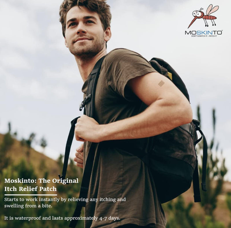 [Australia] - Moskinto: The Original Itch Relief Patch, 42 Patch Family Pack, Natural Insect Bite Relief from Mosquitos, Ticks, Sandflies, Midges, Instantly Reduces Swelling and Itching, Kid Friendly, Chemical Free 42 Count (Pack of 1) 