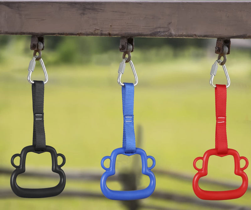 [Australia] - Kids Colorful Gymnastic Rings Backyard Playground Play Sets for Obstacle Ring, Monkey Ring, Climbing Ring Training (3 PCS) 