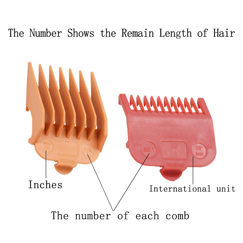 [Australia] - BESTBOMG 10 Color Professional Hair Clipper Guide Combs, Replacement Guards Set, Attachment Guide Combs, Great Fits for Many Clippers/Trimmers A 10color 