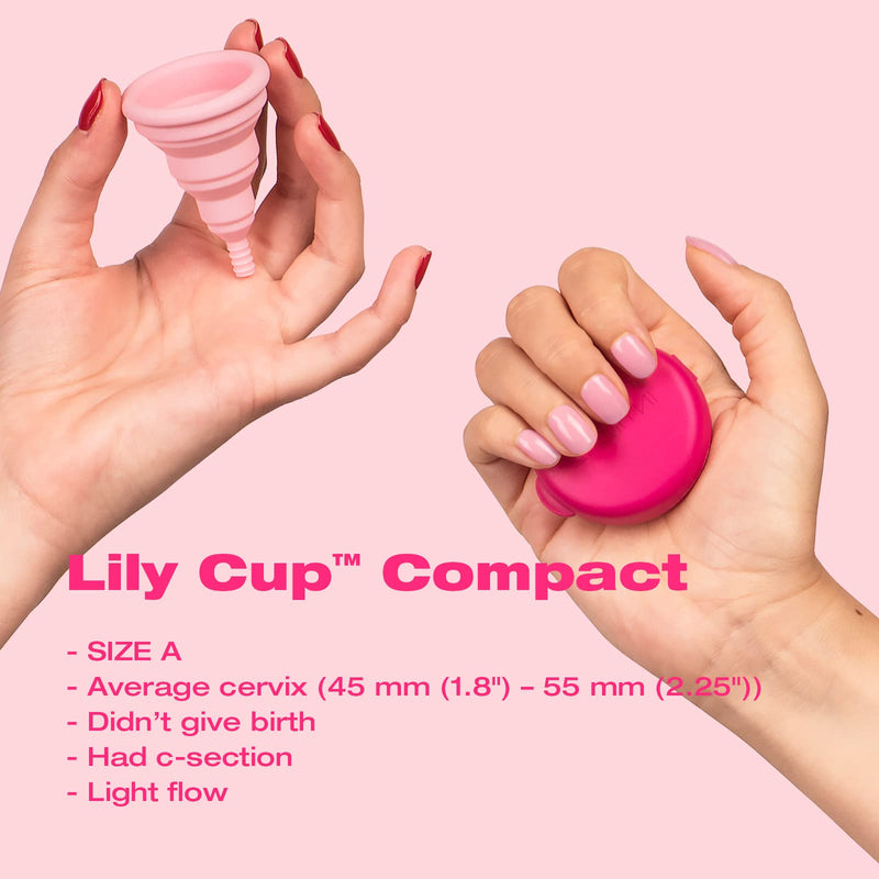 [Australia] - Intimina Lily Cup Compact - Small Menstrual Cup with Flat-fold Compact Design, Disposable Menstrual Cups, Period Cup Reusable (Size A) 