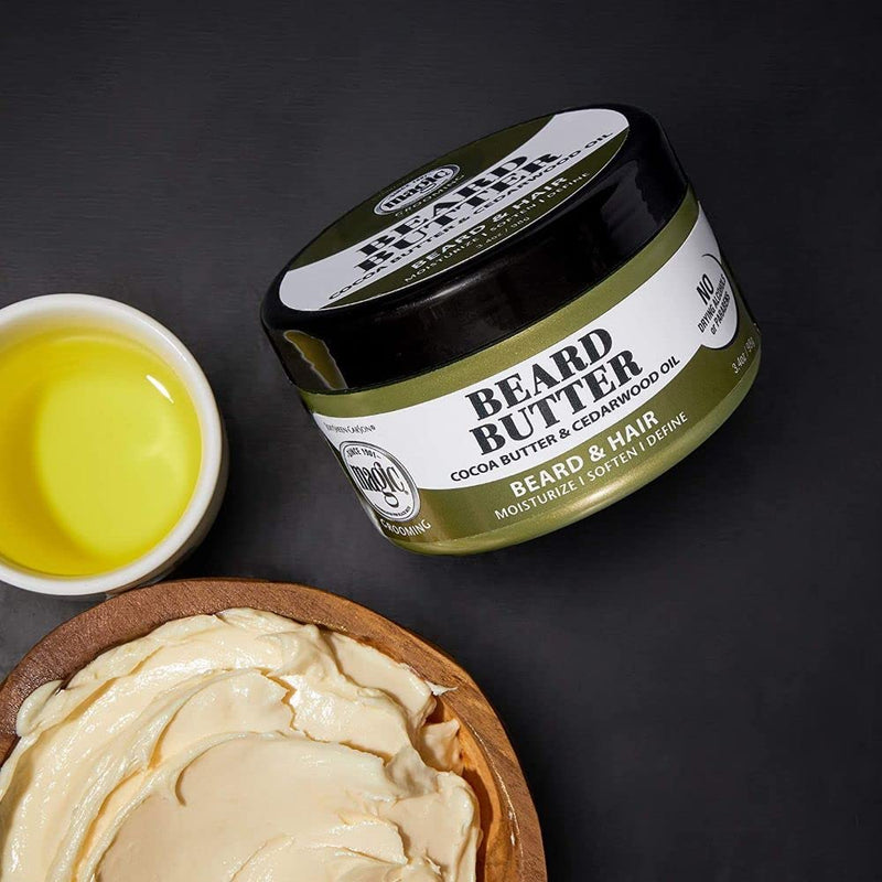 [Australia] - Softsheen-Carson Magic Men's Grooming Beard Butter and Conditioner with Cedarwood Oil and Cocoa Butter, Moisturizing Beard Care with No Drying Alcohol, 3.5 oz 