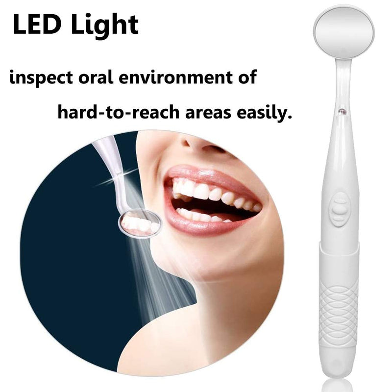 [Australia] - ffresiss Dental Mirror with Light,Teeth Inspection LED Mirror,Anti-Fog Mouth Mirror,Dentist Oral Care Tool 