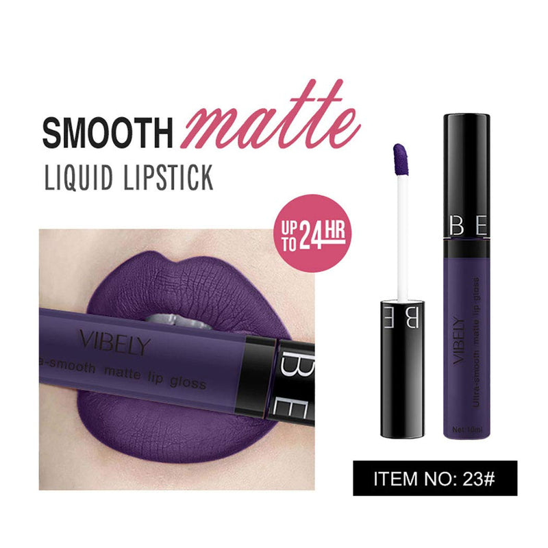 [Australia] - Edanta Matte Liquid Lipstick Gothic Lip Gloss Velvety High Pigmented Beauty Lipsticks Makeup for Women and Girls (A-Purple 23#) A-Purple 23# 