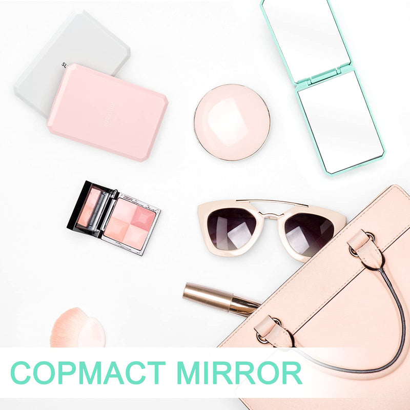 [Australia] - Compact Mirror ,Square Makeup Mirror for Purses Small Pocket Mirror Portable Hand Mirror Double-Sided with 2 x 1x Magnification for Woman Mother Kids Great Gift - 3 Pack 