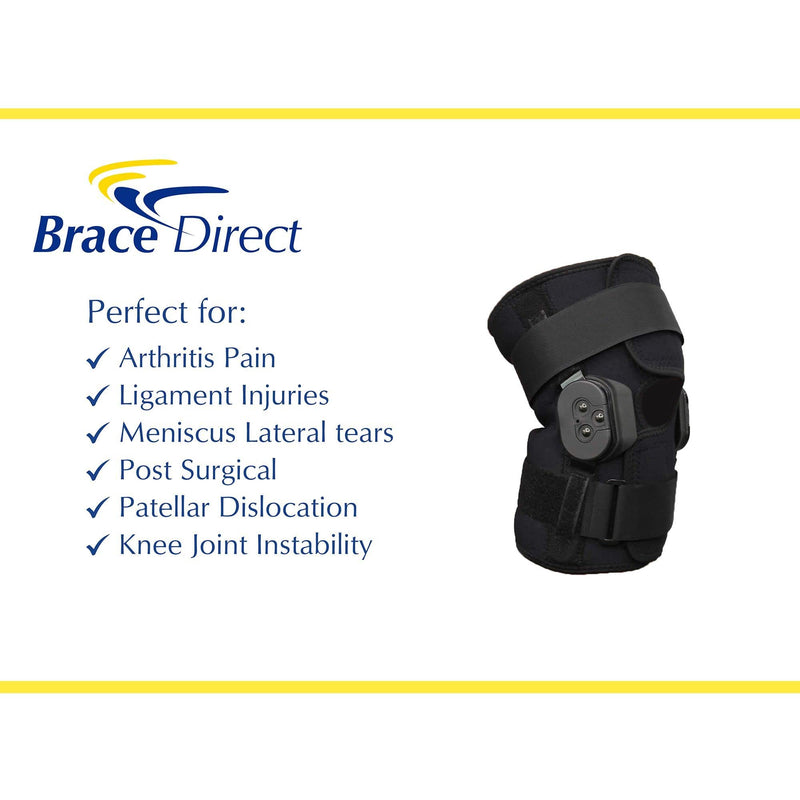 [Australia] - Plus Size Obesity External Deluxe Hinged Knee Brace for Knee Pain with Compression Knee Wrap for Overweight Men & Women Relief from Joint Pain from Meniscus Tears, Arthritis Pain by Brace Direct 2X-Large (Pack of 1) 