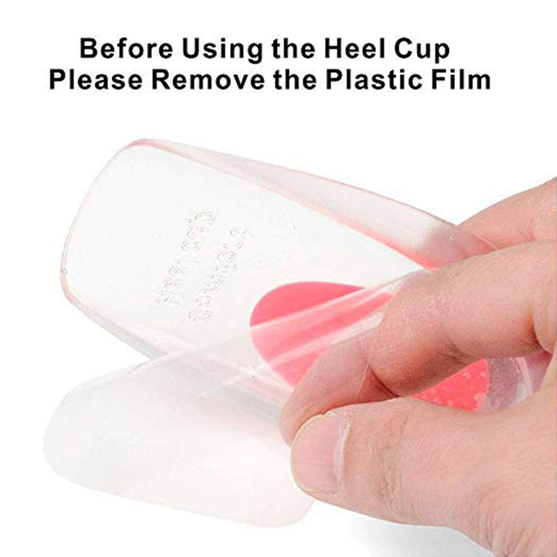[Australia] - 3 Pairs of Gel Heel Cups Heel Support Pads Cushions for Plantar Fasciitis Heel Pain (Women/Red/Small/Med) Women/Red/Small/Med 