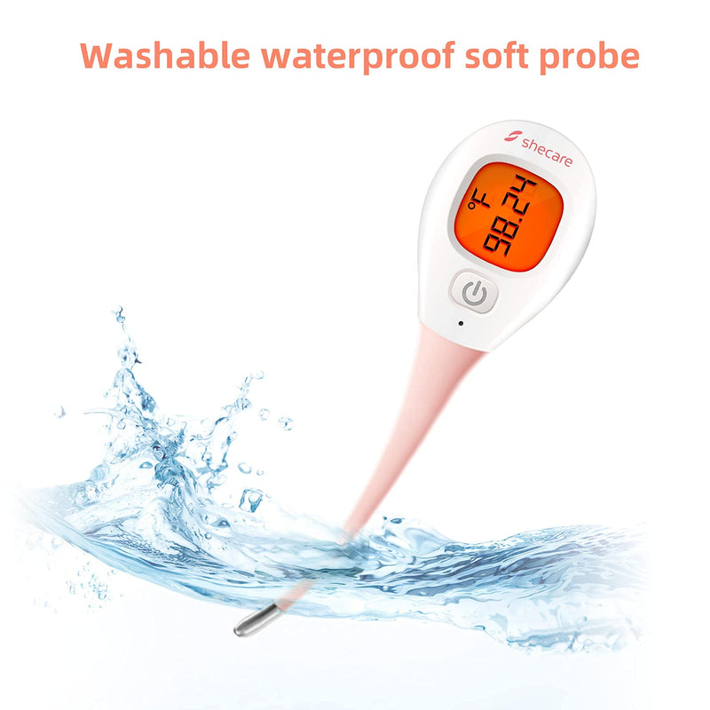 [Australia] - Shecare Digital Basal Body Thermometer for Ovulation with Backlight LCD Display Backlit,Fertility BBT Thermometer High Precision Oral Thermometer ,Accurate 1/100th Degree Works with Shecare APP 