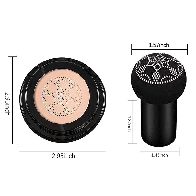 [Australia] - Mushroom Head Air Cushion CC Cream, CC Cream Foundation, Moisturizing BB Cream Foundation Long-Lasting Coverage of Blemishes, Even Skin Tone, Suitable for All Skin Types (A, Natural) A, Natural 