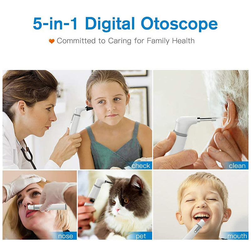 [Australia] - Wireless Otoscope, 3.9mm Ultra-Thin WiFi Ear Scope Camera with Earwax Removal Tool and 6 LED Lights, Ear Cleaner with Tmperature Control and Gyroscope, Ear Endoscope Compatible with Android and iPhone 