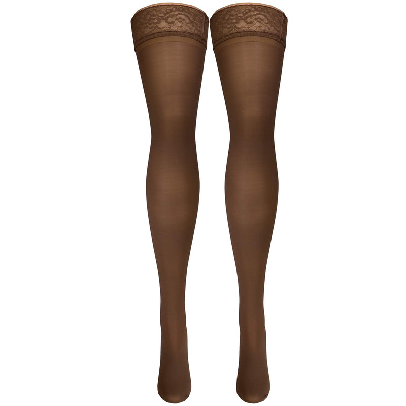 [Australia] - Truform Sheer Compression Stockings, 30-40 mmHg, Women's Thigh High Length, 30 Denier, Taupe, X-Large X-Large (1 Pair) 