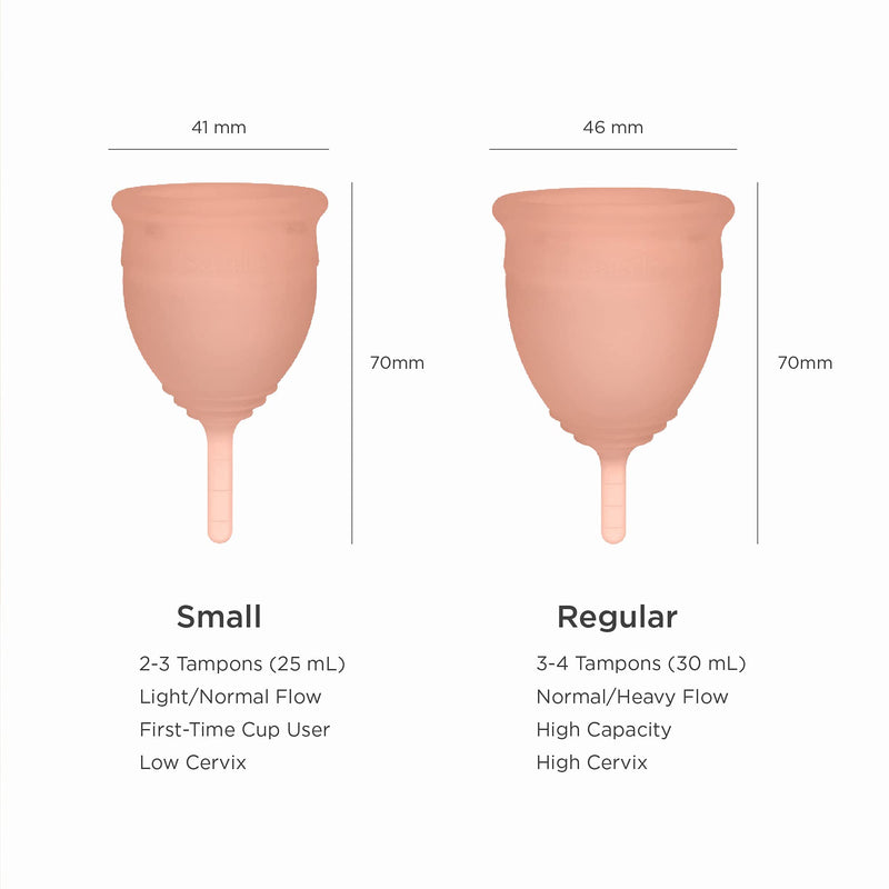 [Australia] - Saalt Soft Menstrual Cup - Best Sensitive Reusable Period Cup - Wear for 12 Hours - Tampon and Pad Alternative (Desert Blush, Regular) Desert Blush Regular (Pack of 1) 