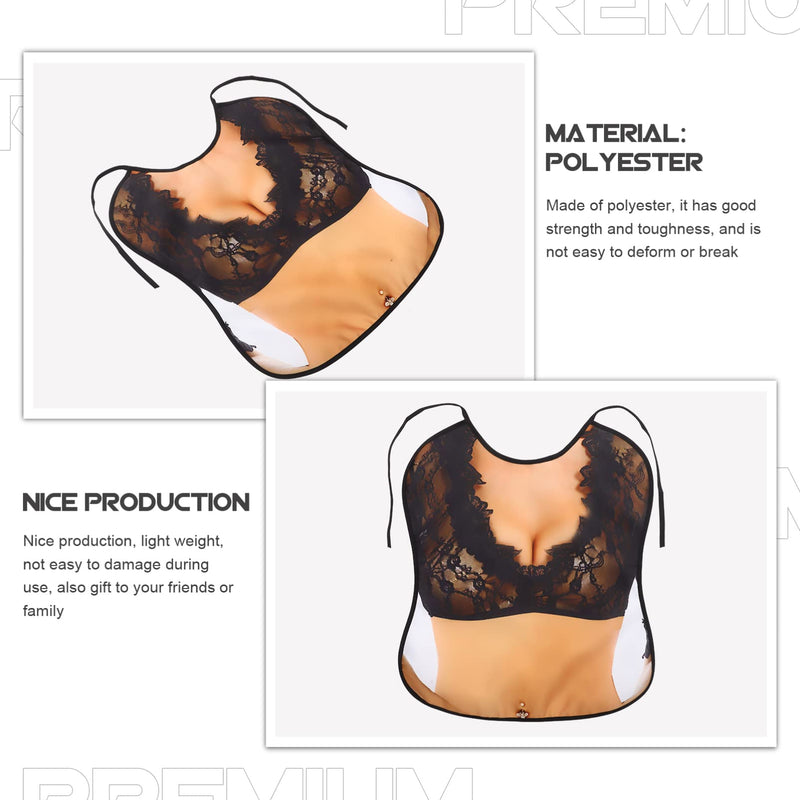 [Australia] - Beavorty Funny Adult Bibs Feeding Apron Washable Eating Clothing Protectors Baby for Adult Senior Elderly Disable Women and Men Dining Mealtime As Shown-2 