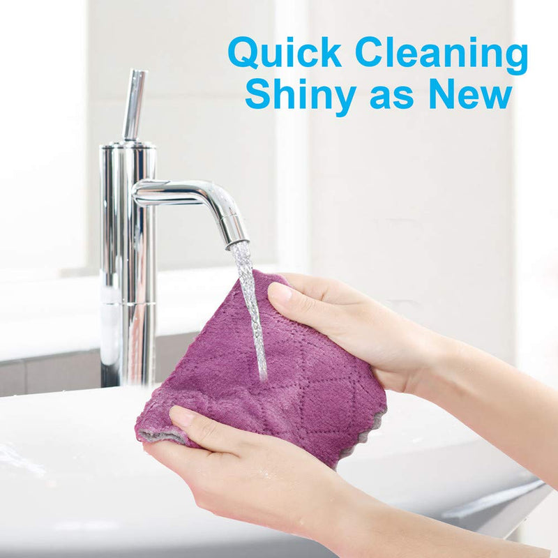[Australia] - Small Reusable Cleaning Cloths, Kitchen Towels Dish Towels, 6 x 10 inch, Super Absorbent Multipurpose Dish Cloths, for Furniture Rags, Kitchen Cloths, Tableware Quick-Drying Towels (11PCS) 