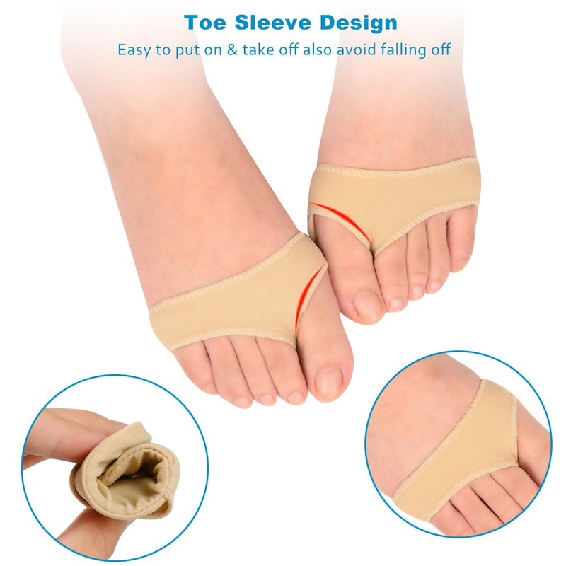[Australia] - SOUMIT Metatarsal Pads - Soft Silicone Gel Foot Thongs, Forefoot Cushion Pads for Pain Relieve and Discomfort Sore Feet (EU40-45/ UK7-10.5) L UK7-10.5 Footpads 