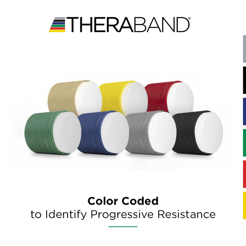 [Australia] - THERABAND Resistance Tubes, Professional Latex Elastic Tubing with Soft Handles for Physical Therapy, Lower Pilates, at-Home Workouts, and Rehab, 50 Inch, Black, Special Heavy, Advanced Level 1 50 in. Tube Black - Special Heavy 