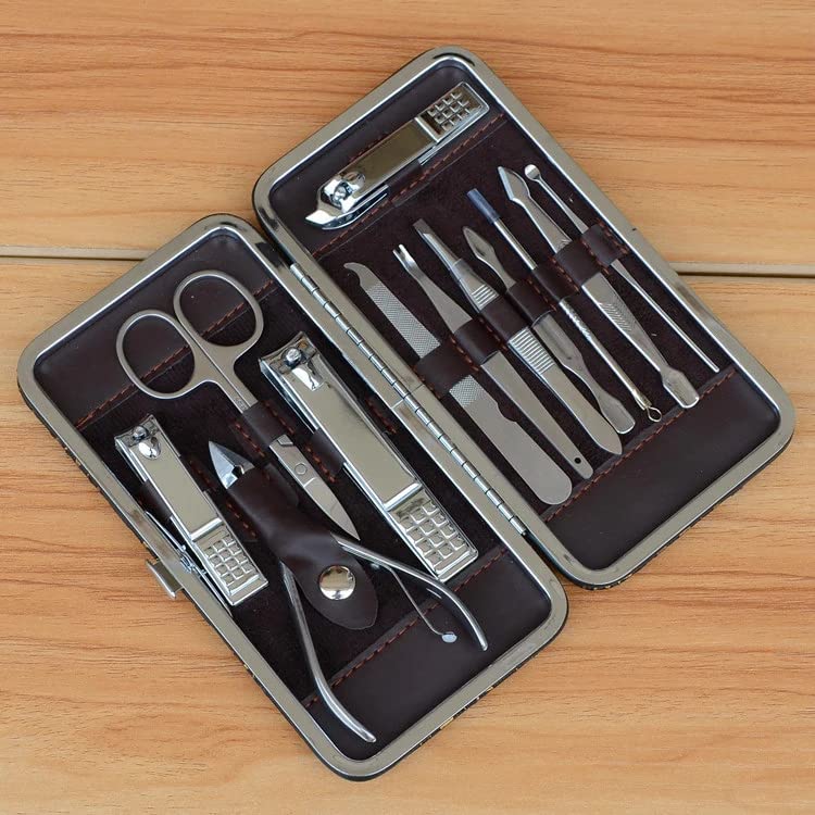[Australia] - electromax Nail Clippers Manicure Set Grooming Kit for Thick Nails Cuticle Remover Toe Nail Toenail Care Cutter Pedicure Travel Tool Kit Set Men Women 