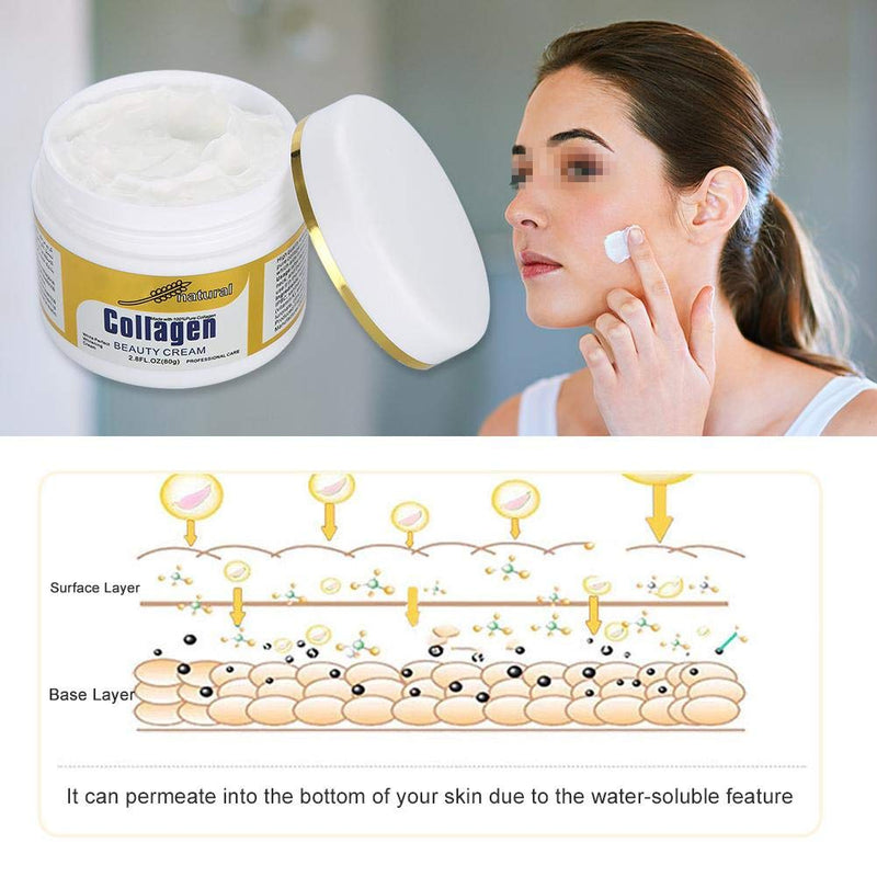 [Australia] - Natural Collagen Face Cream, 80G Skin Care Cream, Face Skin Face Cream Moisturizing Skinmoisturizer Lifting Skin, Anti-Wrinkle For Creams And Anti-Aging Day & Night 