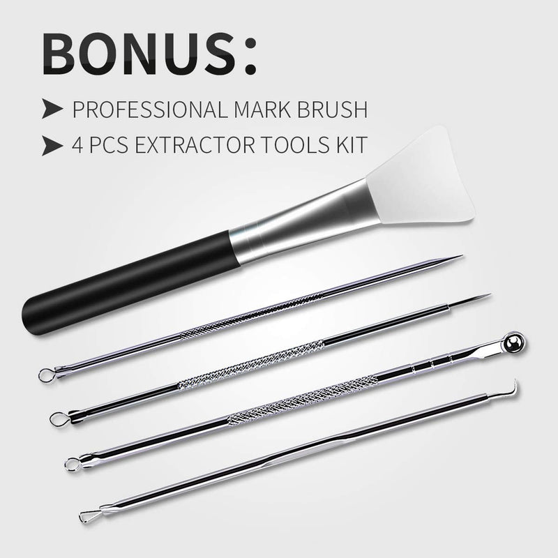 [Australia] - Peel Off Mask Black Mask Charcoal Blackhead Removal Mask Facial Black Mask Skin Cleansing, Purifying Bamboo Charcoal With Blackhead Remover Extractor Tools Kit & Mask Brush 