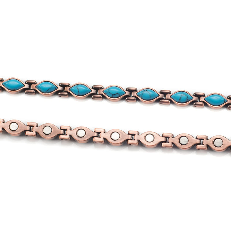 [Australia] - EnerMagiX Copper Bracelets for Men & Women Magnet Wristbands Bracelet with Strength Magnets Copper Magnetic Bracelets(COB-0166) 