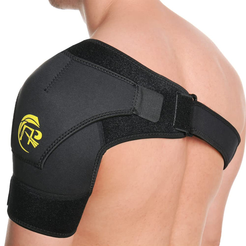 [Australia] - HOPPOLE Adjustable Shoulder Brace, Compression Shoulder Support,Shoulder Strap for Men Women, Relief for Shoulder Injuries, Tendonitis Black One Size 