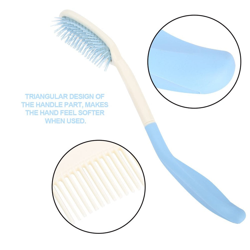 [Australia] - Long Handle Soft Comb how long handled hairbrush, Long hair brush Anti-slip Handle Comb, Soft brush, Beauty Hair for Adults, Children, the Elderly and Hand Disabled Inconvenient Upper Limb Activities Blue 