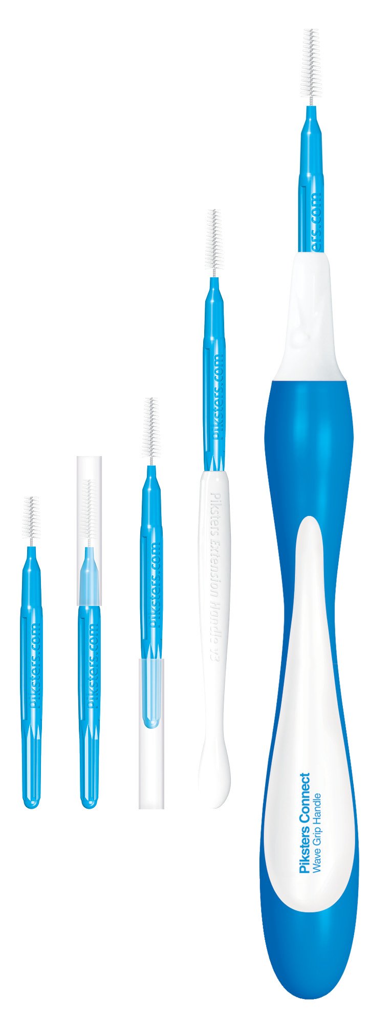 [Australia] - Piksters Interdental Brushes, Size 5, Blue Handle Blue (Size 5) 10 Count (Pack of 1) 