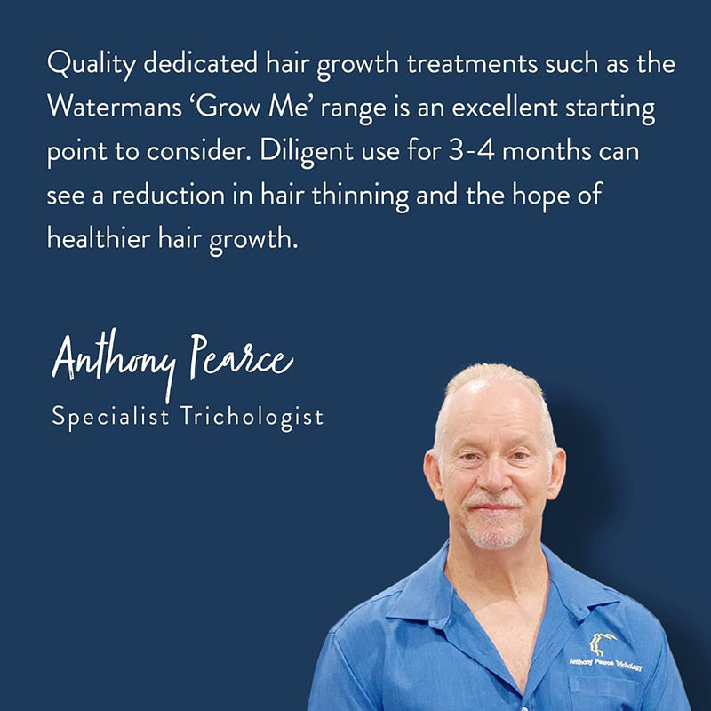 [Australia] - Hair Growth Shampoo & Conditioner by Watermans UK Biotin, Argan Oil, Allantoin, Rosemary, Niacinamide, Lupin. Male & Female Hair Loss Products 