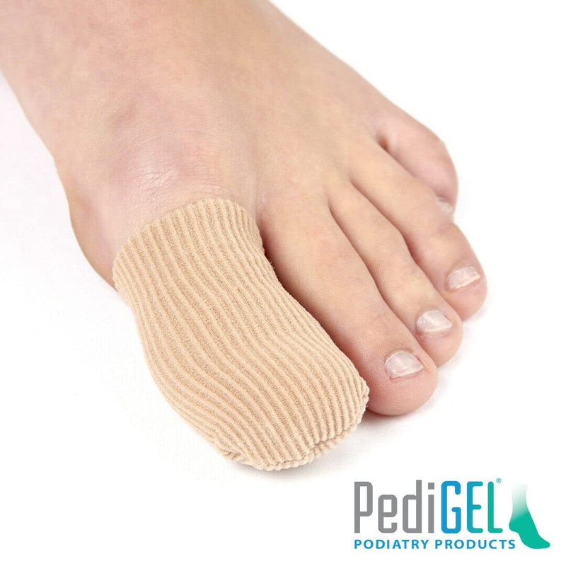 [Australia] - PediGel® - Medically Approved Polymer Gel Lined Digital Cap, Toe Protection and Relief from Corns - 4 Units - Medium 4 Count (Pack of 1) 