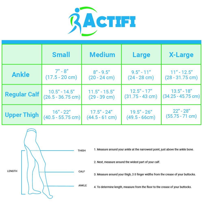 [Australia] - Actifi Women’s Sheer Thigh High 15-20mmHg Compression Stockings Nude 3X-Large 