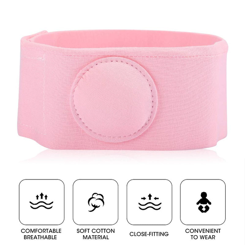 [Australia] - Hernia belt for babies, 2pcs hernia belt treatment for hernia therapy for children umbilical hernia belt for newborns infant belt(Pink) Pink 