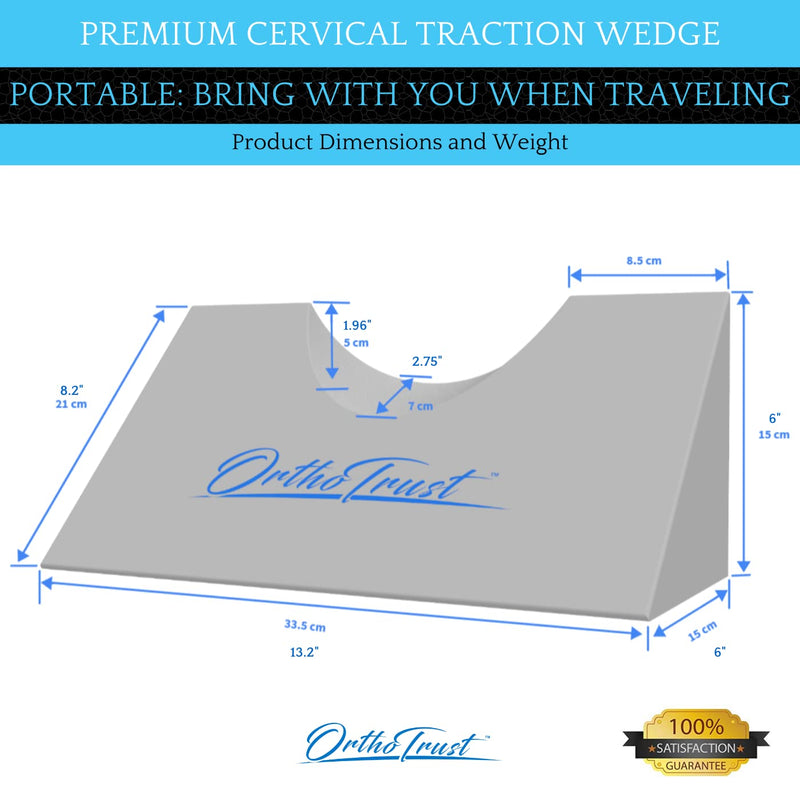 [Australia] - Cervical Traction Wedge Pillow - Neck Shoulder Scapula Relaxer - Gentle Spinal Correction - Posture, Occiput Release, Headaches & Migraines 
