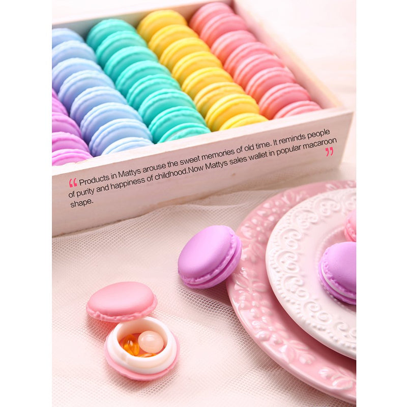 [Australia] - Coolrunner Macaron Case, Mini Macaron Box, Macaron Jewelry Box, Macaron Cute Pill Box, Colorful Macaron Jewelry Storage Box, Shape Storage Box Candy Cute Pill Organizer Case Container(6 PCS) 