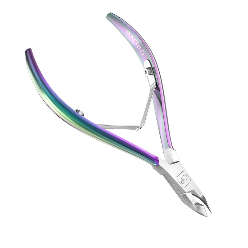 [Australia] - Cuticle Trimmer-opove Cuticle Remover Cuticle Nipper Professional Stainless Steel Cuticle Cutter Clipper Durable Pedicure Manicure Tools for Fingernails and Toenails,X7 mini Color Gradient Chameleon 