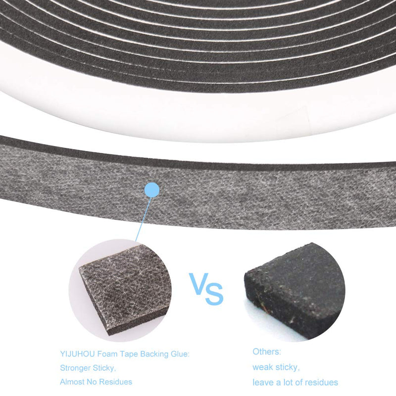 [Australia] - Foam Tape Weather Stripping Window Seal,1"Wx1/8"T High Density Seal Strip,Adhesive Closed Cell Weather Strip(Total 30FT,Black) 1"W x 1/8"T x 30FT 