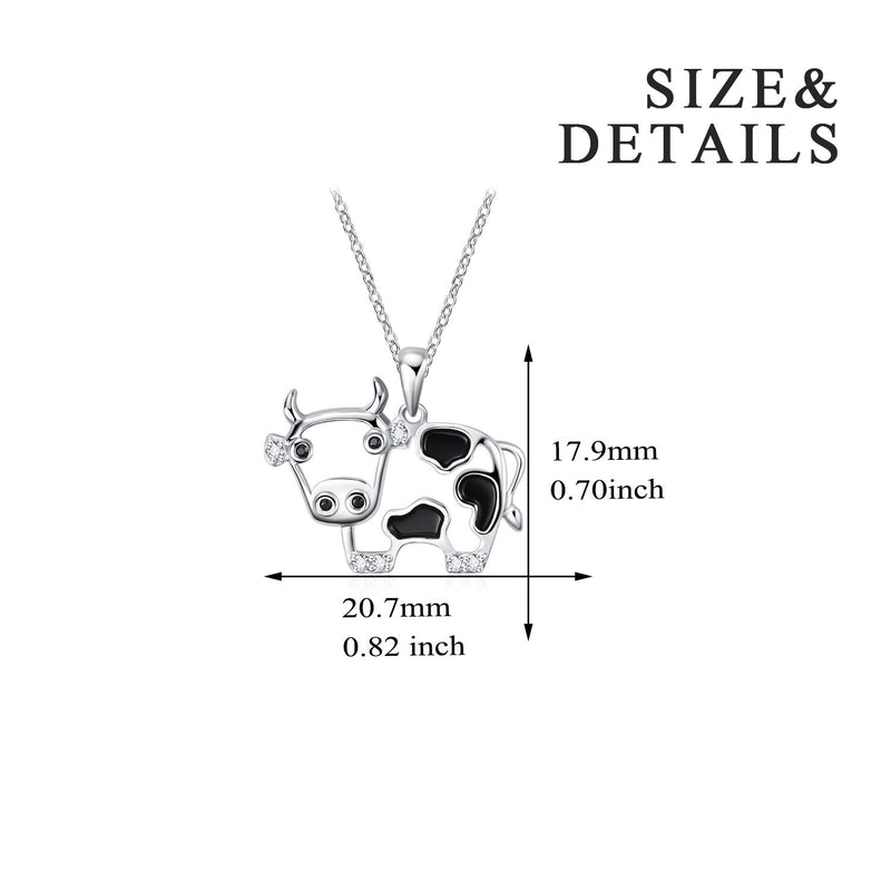 [Australia] - WINNICACA Cow Necklace Cow Gift Pendant and Earring 925 Sterling Silver Jewelry Gifts for Women Teen Girls Birthday 