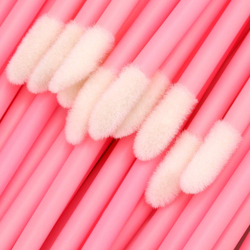 [Australia] - 200PCS Pink Lip Gloss Applicators,Disposable Lip Brushes Lipstick Gloss Wands Applicator Perfect Makeup Tool Kits 
