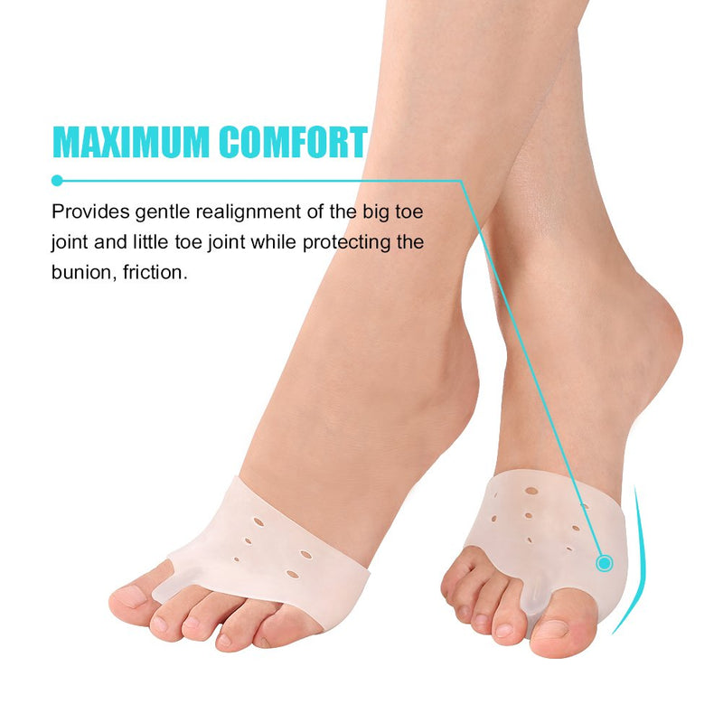 [Australia] - Gel Toe Correctors and Spacers Toe Finger Straightener Bunion Corrector Pads Ease Relief Forefoot Cushion Gel Separators Toe Separators 