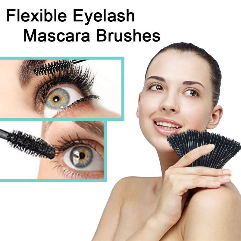 [Australia] - 300 Pcs Disposable Mascara Wand Eyelash Brush for EyeLash Extension Supplies black 