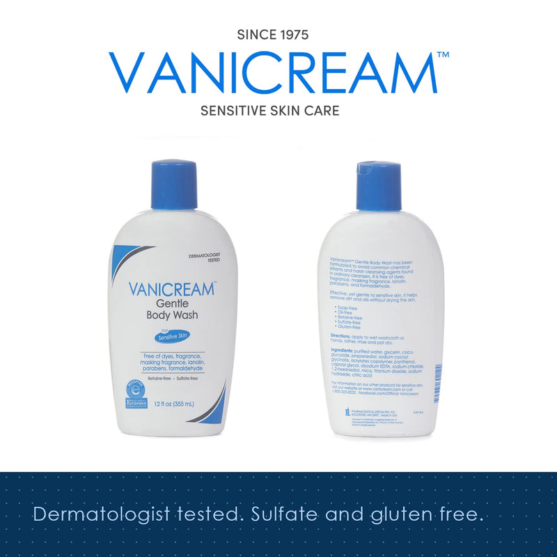 [Australia] - Vanicream Gentle Body Wash -12 fl oz - Formulated Without Common Irritants for Those with Sensitive Skin 