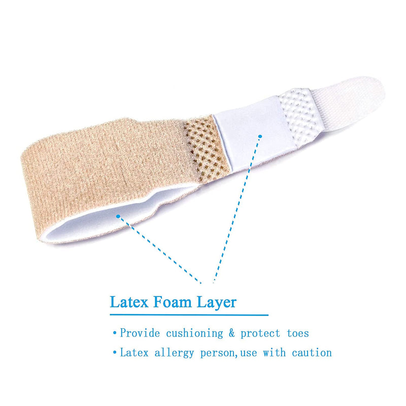 [Australia] - DYKOOK Broken Toe Wraps 8 Pcs/Pack Fabric Toe Splint Toe Cushioned Bandages Finger Protectors Straightener Separators 