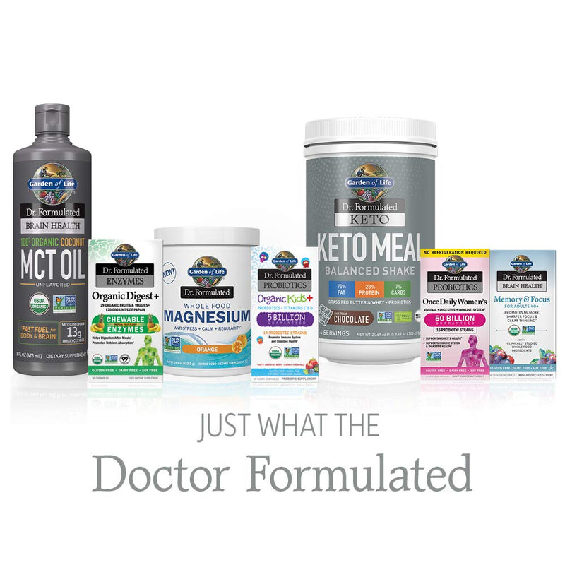 [Australia] - Garden of Life Dr. Formulated Whole Food Magnesium 421.5g Powder, Raspberry Lemon, Chelated Non-GMO Vegan Kosher Gluten & Sugar Free Supplement with Probiotics, Best for Anti-Stress Calm & Regularity Raspberry Lemon Powder 85 Servings (Pack of 1) 