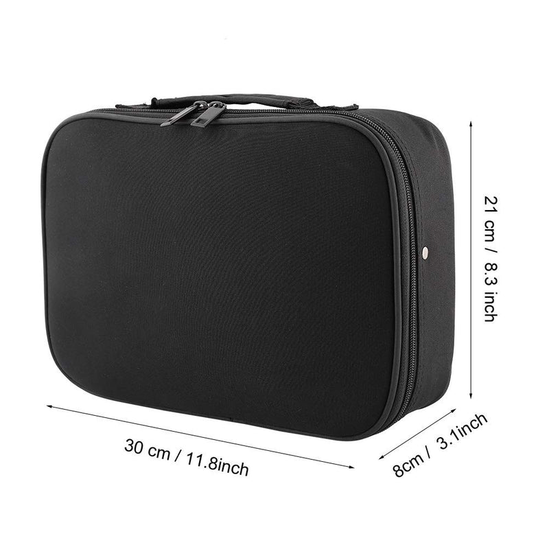 [Australia] - Hairdressing Bag - Delaman Professional Barber PU Leather Hairdressing Tool Scissors Bag Hair Styling Accessories Storage Bag Salon Carrying Organizer Case 