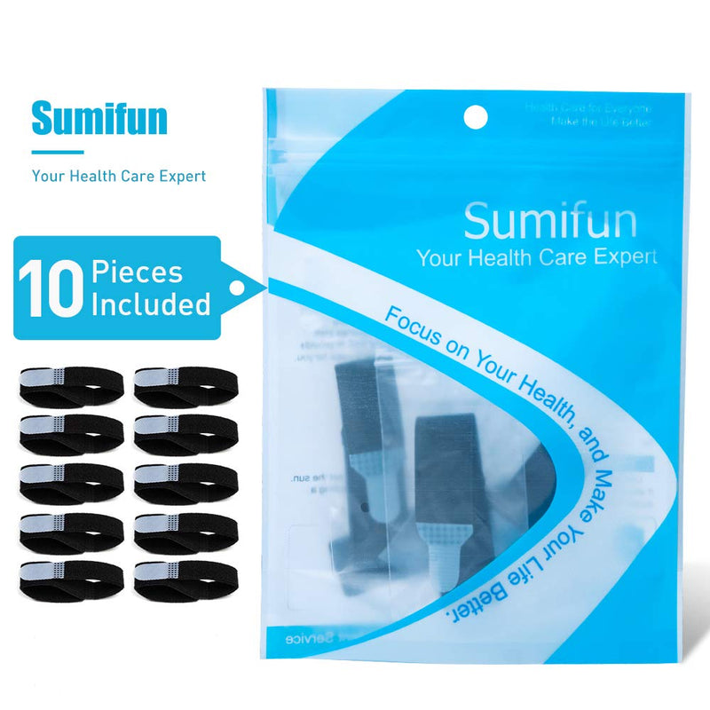 [Australia] - Sumifun Finger Splints Tape, 10 Packs of Finger Wraps for Jammed, Swollen and Dislocated Joint, Finger Brace Straps for Curled Finger Broken Finger Black 