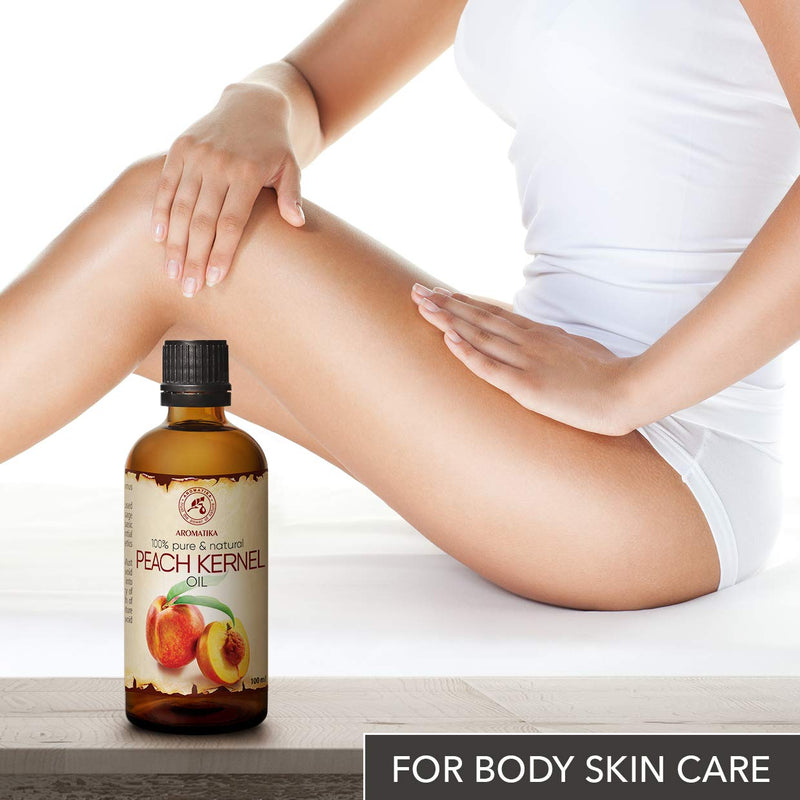 [Australia] - Peach Oil 100ml - Prunus Persica Kernel Oil - Italy - 100% Pure & Natural Oil - for Beauty - Relaxing - Massage - Wellness - Cosmetics - Good for Skin - Hair - Body - Face Care 