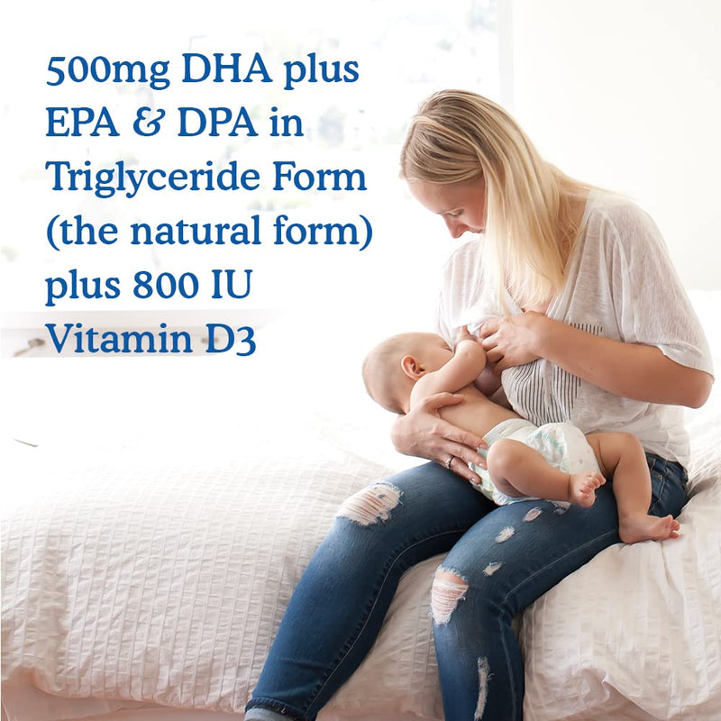 [Australia] - Garden of Life Dr. Formulated Prenatal DHA Fish Oil - 500mg DHA & DPA in Triglyceride Form 100% DV Vitamin D3, Single Source, Mercury Free Omega 3 DHA Supplements for Women's Health, 30 Softgels 