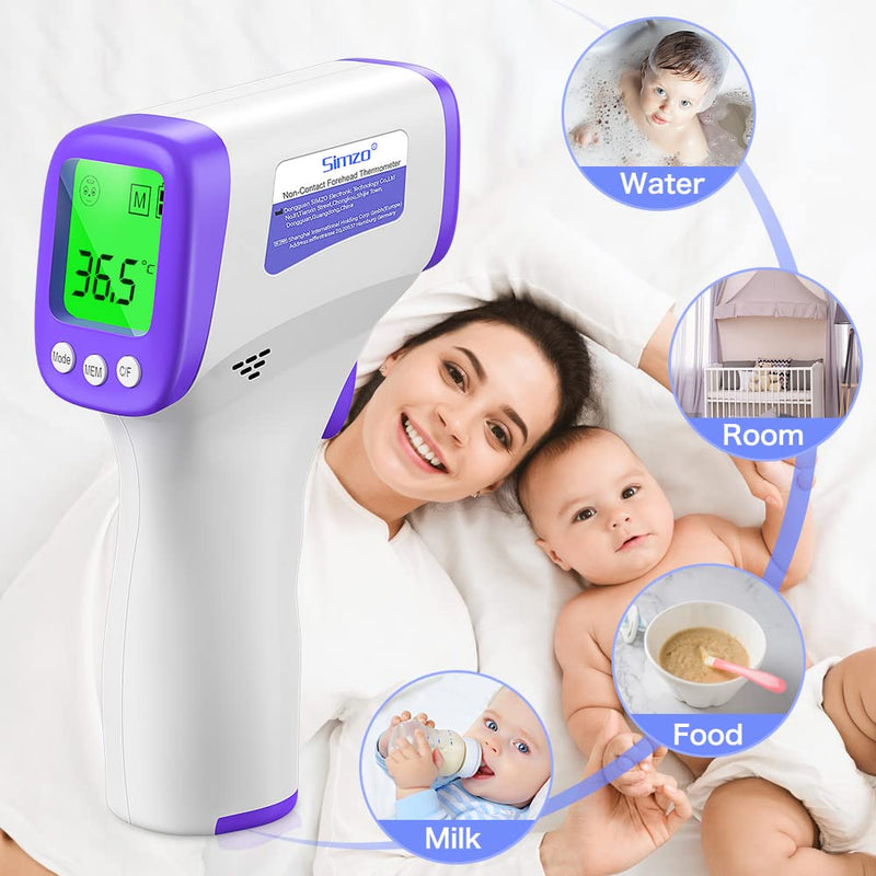 [Australia] - Forehead Thermometer for Kids and Adults, Non-contact Digital Thermometer Temperature Checker for Fever Alarm, Accurate Reading and Memory Function, LCD Display 