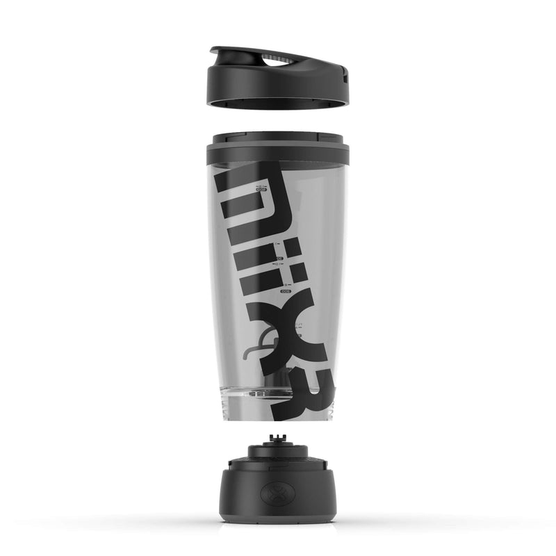 [Australia] - PROMiXX Original Shaker Bottle (MiiXR Edition) - Battery-powered for Smooth Protein Shakes - BPA Free, 600ml Cup (Black/Grey) Black/Grey 