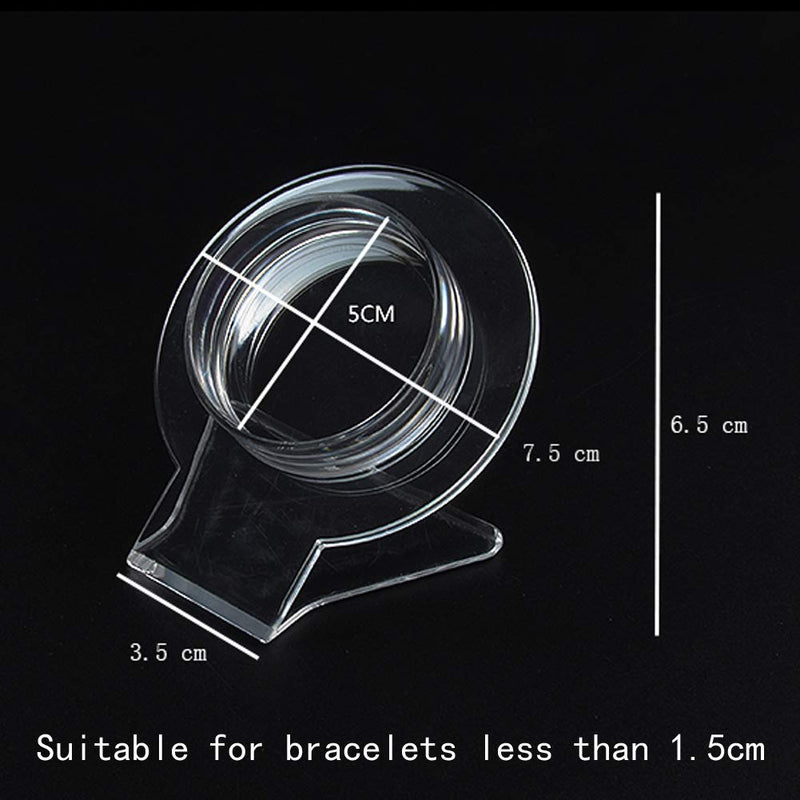[Australia] - 2 Pcs Clear Acrylic Bracelet Displays Stands Bracelet Display Stand Holder Clear Bracelet Stand Transparent Shelf Shelves Acrylic Jewelry Holder Showcase Shelf Clear Jewelry Organizer Rack 