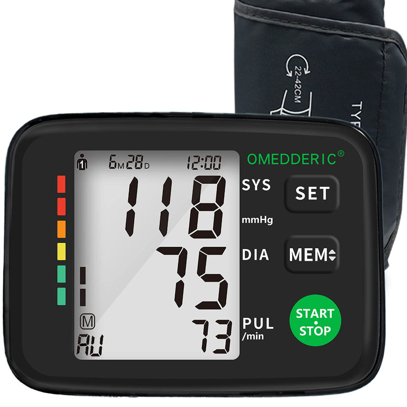 [Australia] - OMEDDERIC Blood Pressure Monitor Arm Cuff Kit,Digital BP Meter with Large Display-Irregular Heartbeat & Hypertension Detector,Includes AC Power Adapter,Batteries,Carrying Bag(All New 2023) 