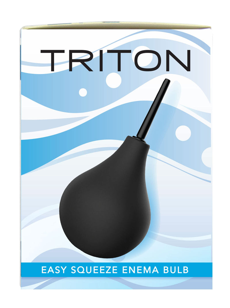 [Australia] - SHIBARI Triton Easy-Squeeze Enema Bulb, New & Improved Flexible Tip for Ultimate Comfort, Bpa & Phthalates Free, Ease Anal Silicone Douche for Men & Women, 7.4 Fluid Oz, Black, 1 Count 